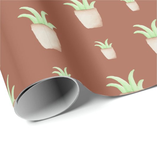 Wild Cactus Pattern Cadeaupapier (Rol Hoek)