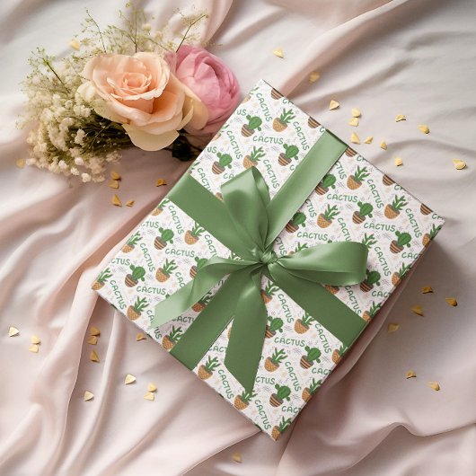 Wild Cactus Pattern Cadeaupapier