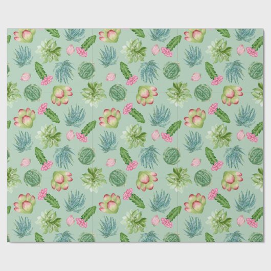 Wild Cactus Pattern Cadeaupapier (Vlak)