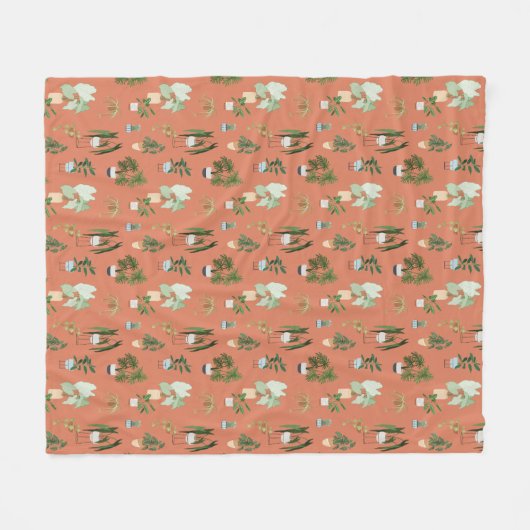 Wild Cactus Pattern Fleece Deken (Voorkant (Horizontaal))
