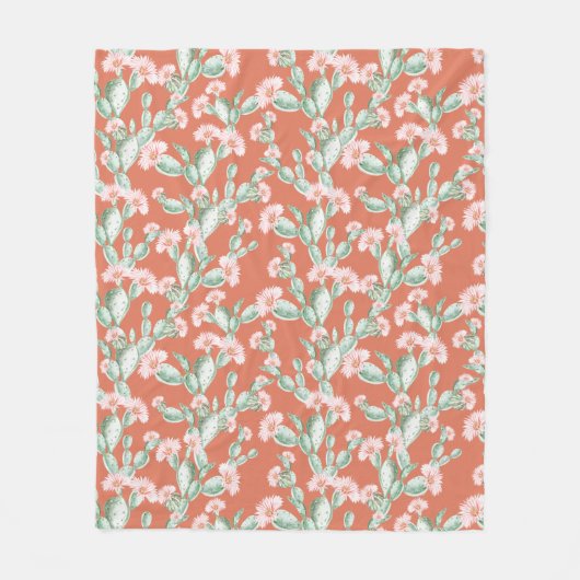 Wild Cactus Pattern Fleece Deken (Voorkant)