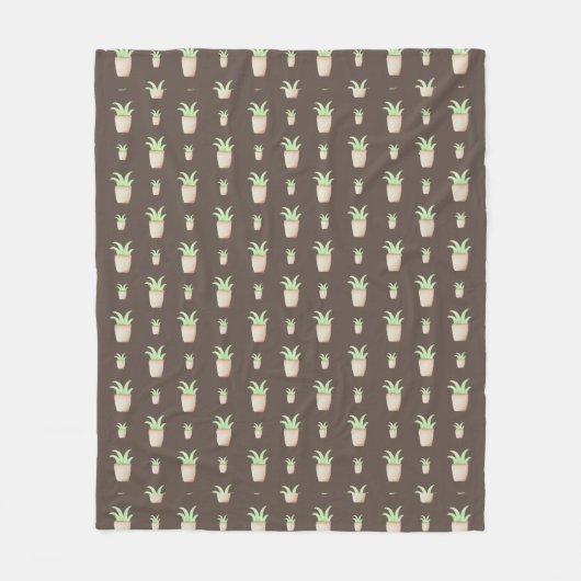 Wild Cactus Pattern Fleece Deken (Voorkant)