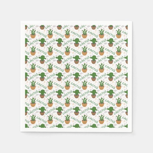 Wild Cactus Pattern Servet (Voorkant)