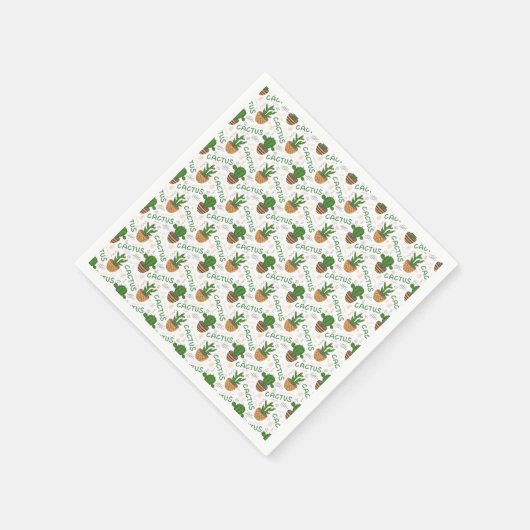 Wild Cactus Pattern Servet (Hoek)