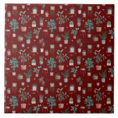 Wild Cactus Pattern Tegeltje (Voorkant)