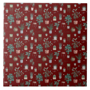 Wild Cactus Pattern Tegeltje