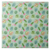 Wild Cactus Pattern Tegeltje (Voorkant)