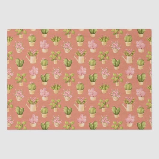 Wild Cactus Pattern Tissuepapier (Voorkant)