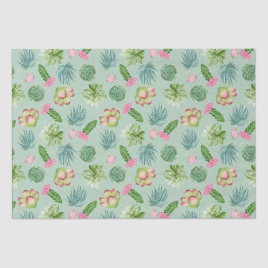 Wild Cactus Pattern Tissuepapier (Voorkant)