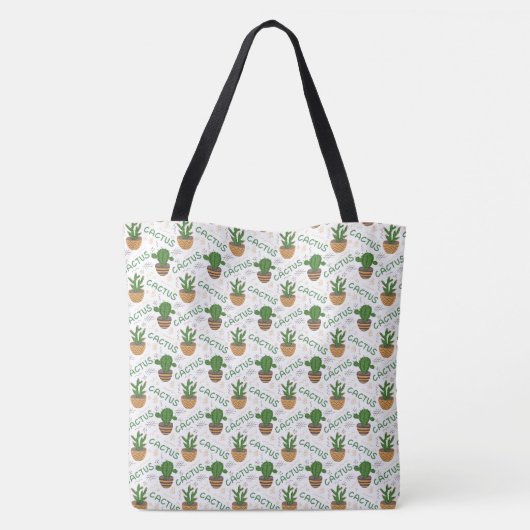 Wild Cactus Pattern Tote Bag (Achterkant)