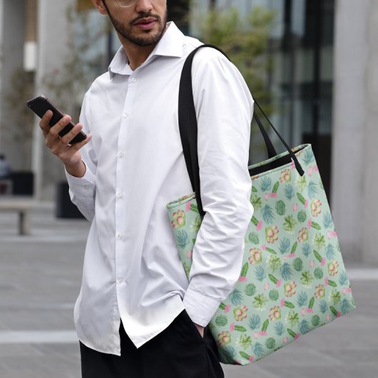 Wild Cactus Pattern Tote Bag