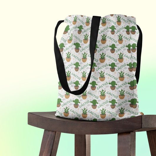 Wild Cactus Pattern Tote Bag
