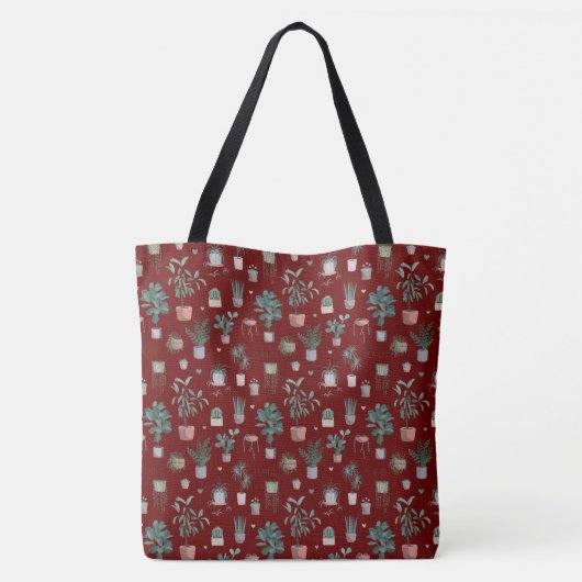 Wild Cactus Pattern Tote Bag (Achterkant)