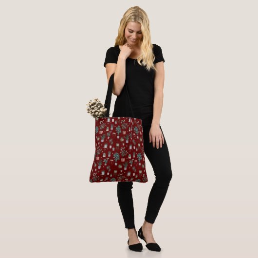 Wild Cactus Pattern Tote Bag (Op model)