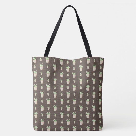 Wild Cactus Pattern Tote Bag (Achterkant)
