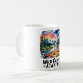 Wild Camping Adventures Waterverf Design Koffiemok (Voorkant links)