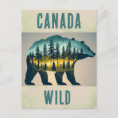 Wild Canada Beer Reizen Briefkaart (Voorkant)