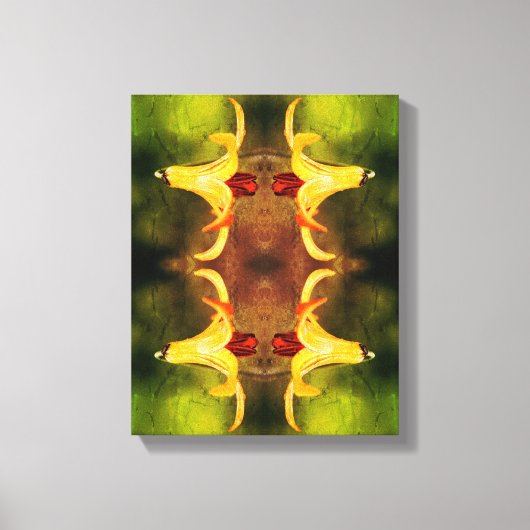 Wild Canada Lily en Insect Abstract Canvas Afdruk (Voorkant)