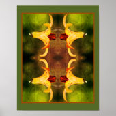 Wild Canada Lily en Insect Abstract Poster (Voorkant)