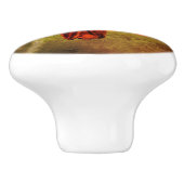 Wild Canada Lily met Insect Abstract Keramische Knop (Zijkant)