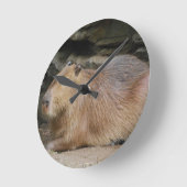 Wild Capybara Clock Ronde Klok (Hoek)
