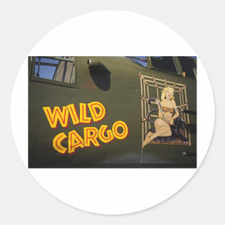 'Wild Cargo' neuskunst Ronde Sticker