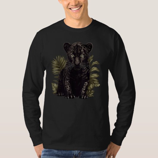 Wild Cat Cub Grote Cat Panter Leopard Zwarte Jagua T-shirt (Voorkant)