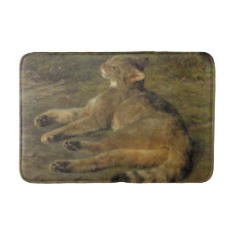 Wild Cat (door Rosa Bonheur) Badmat