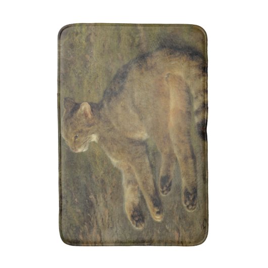 Wild Cat (door Rosa Bonheur) Badmat (Voorkant Verticaal)