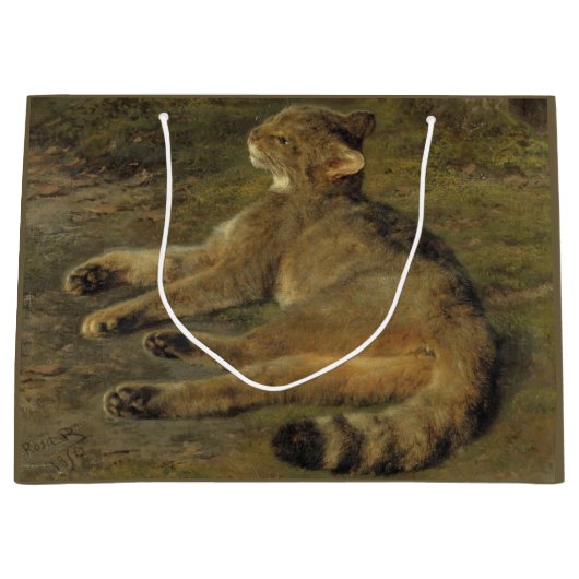 Wild Cat (door Rosa Bonheur) Groot Cadeauzakje (Voorkant)