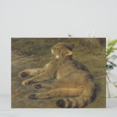 Wild Cat (door Rosa Bonheur) Kaart (Staand voorkant)