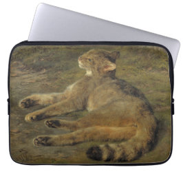Wild Cat (door Rosa Bonheur) Laptop Sleeve