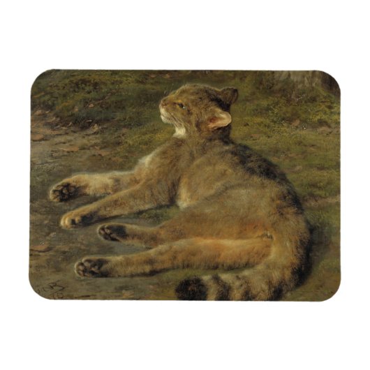 Wild Cat (door Rosa Bonheur) Magneet (Horizontaal)