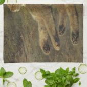 Wild Cat (door Rosa Bonheur) Theedoek (Gevouwen)