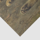 Wild Cat (door Rosa Bonheur) Tissuepapier (Detail)