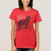 Wild Cat Euraziatische Lynx Vrouwen Mannen Rood T-shirt (Voorkant)