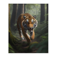 Wild Cat Golden Forest Acrylic Art