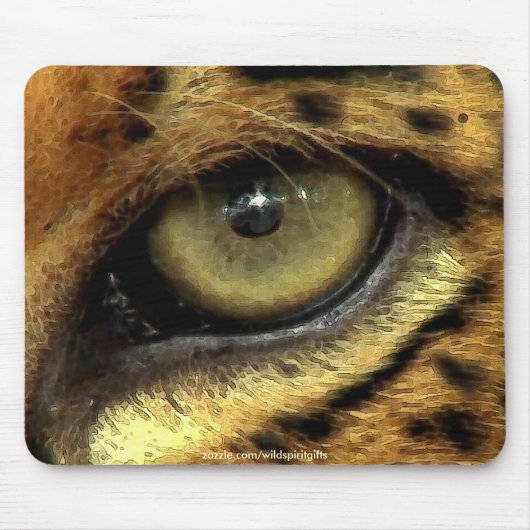 Wild Cat Jaguar Wildlife Art Mousepad Muismat (Voorkant)