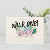 Wild Cat Kids Uitnodiging voor verjaardagsfeestje (Staand voorkant)