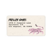 Wild Cat Kids Verjaardag Adresetiketten Etiket (Voorkant)