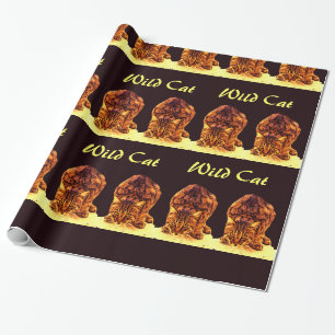 WILD CAT KITTEN CADEAUPAPIER