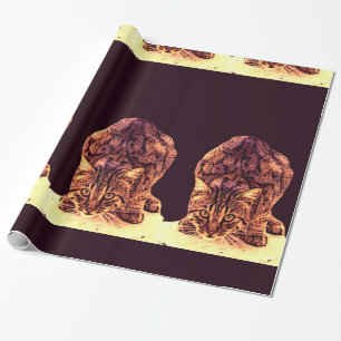 WILD CAT KITTEN CADEAUPAPIER