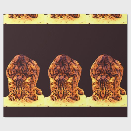 WILD CAT KITTEN CADEAUPAPIER (Vlak)