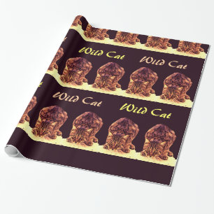 WILD CAT KITTEN CADEAUPAPIER