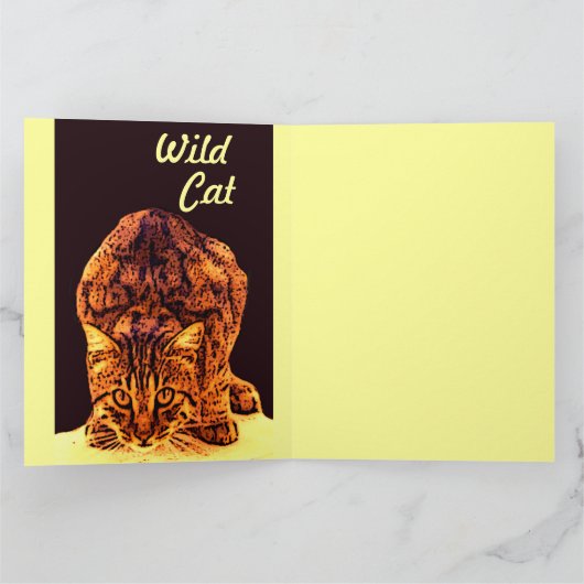 WILD CAT KITTEN KAART (Binnen)