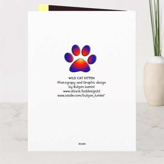 WILD CAT KITTEN KAART (Achterkant)