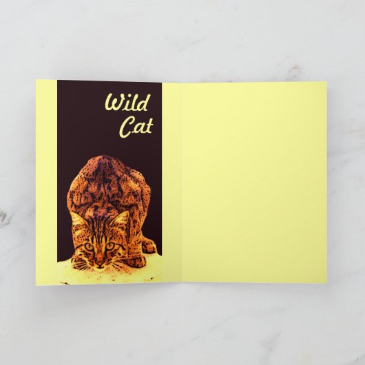 WILD CAT KITTEN KAART (Binnen)
