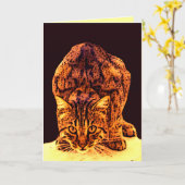 WILD CAT KITTEN KAART (Gele Bloem)