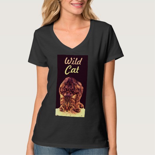 WILD CAT KITTEN T-SHIRT (Voorkant)