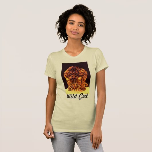 WILD CAT KITTEN T-SHIRT (Voorkant volledig)